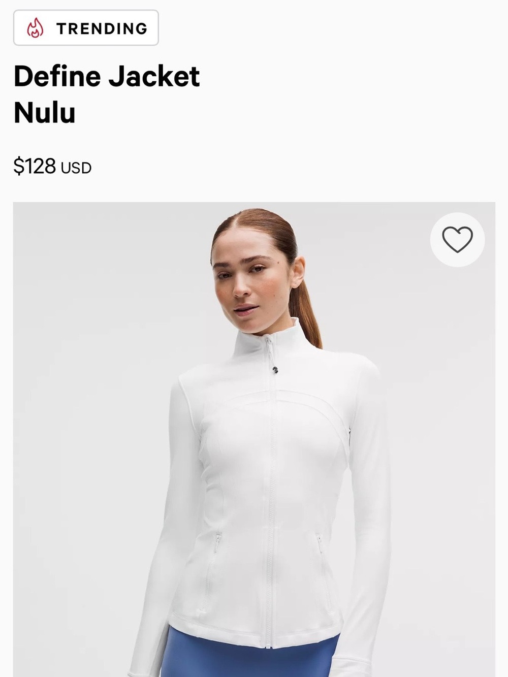 lululemon athletica Define Jacket in White